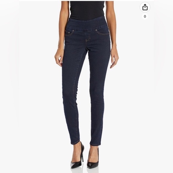 JAG Jeans Nora High Rise Skinny Jeans Pull On Dark Blue NWOT 8P - Picture 1 of 9